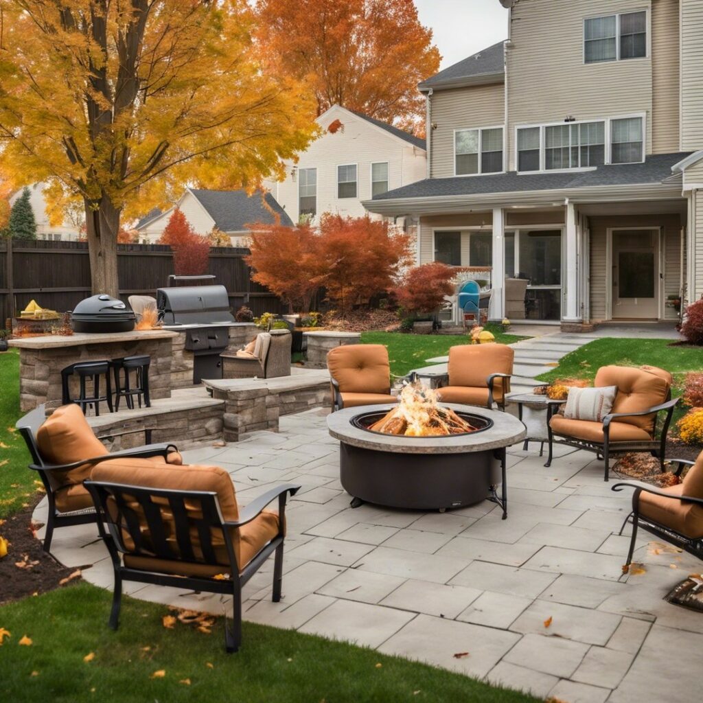 Cool Palette Backyard Fire Pit