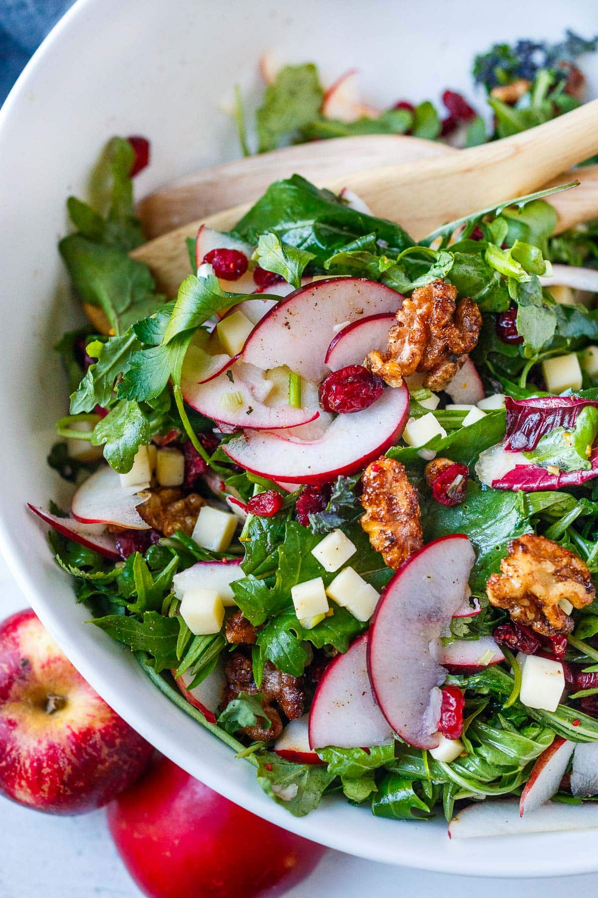 Apple, Cheddar, and Greens Breakfast Salad