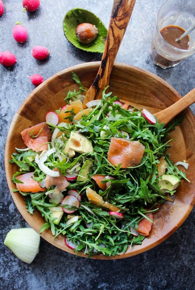 Smoked Salmon and Arugula Salad