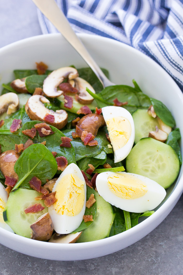 Spinach and Egg Breakfast Salad