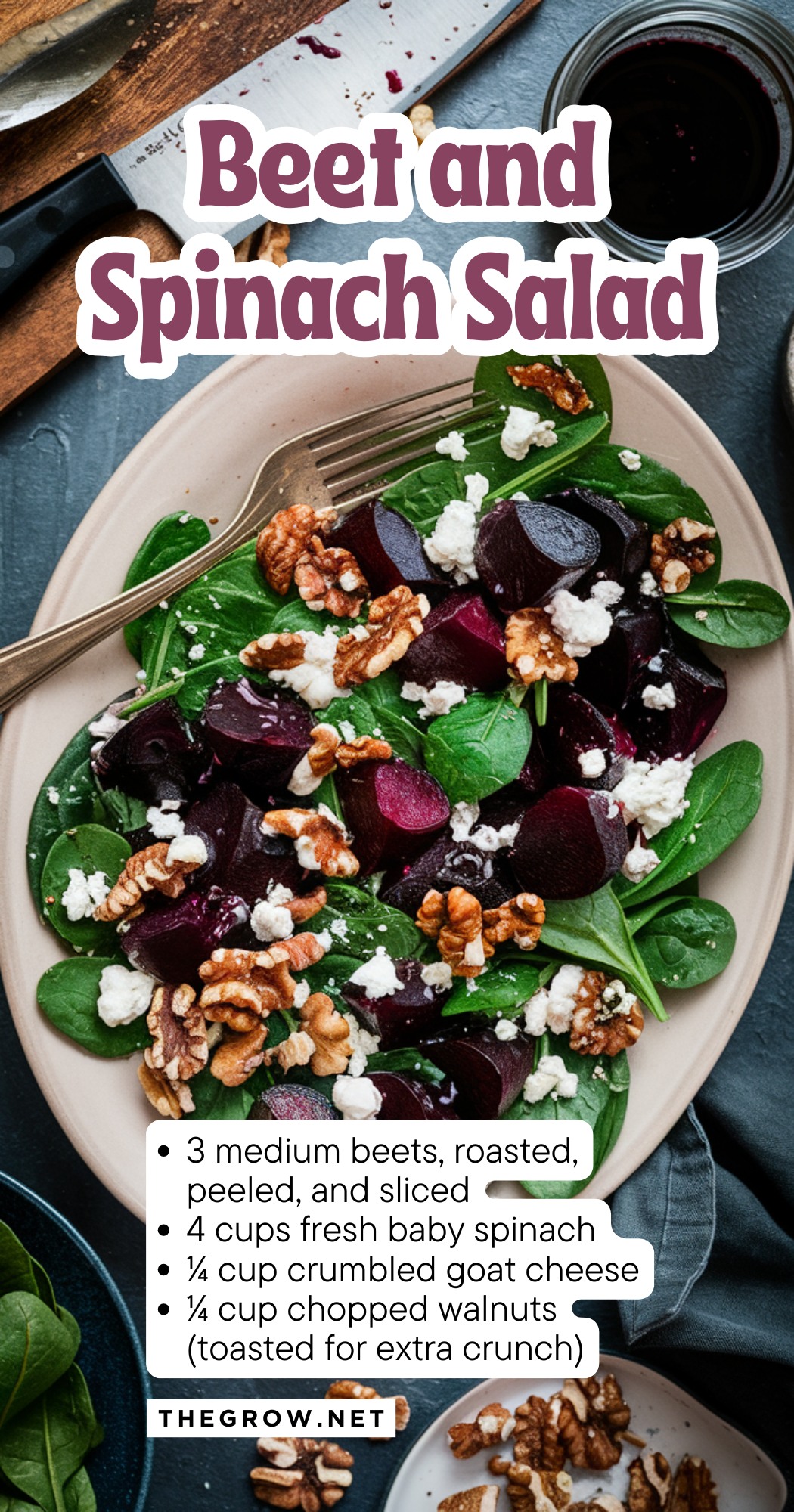 Beet and Spinach Salad-pin
