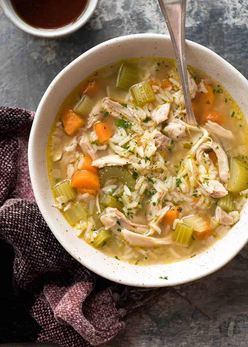 Savory Rice and Chicken Soup