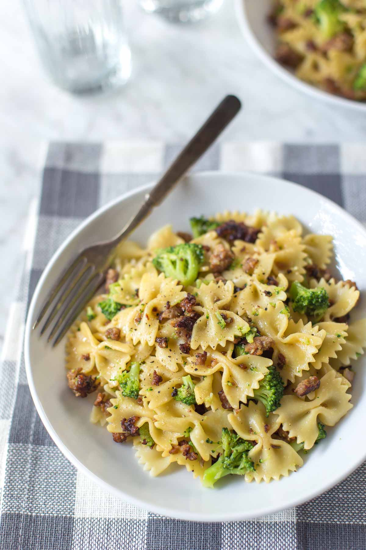 Sausage and Broccoli Farfalle