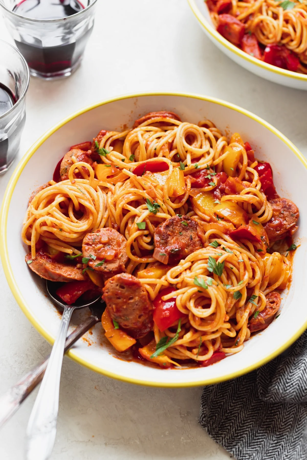 Sausage and Tomato Spaghetti