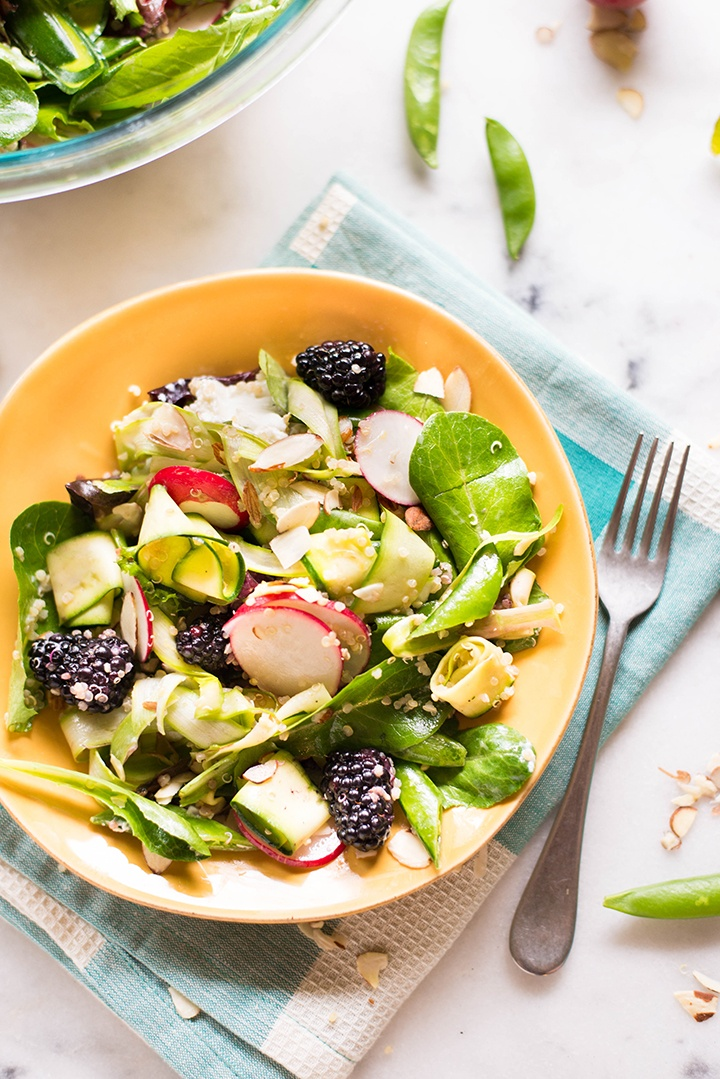 Spring Green Salad with Lemon Vinaigrette