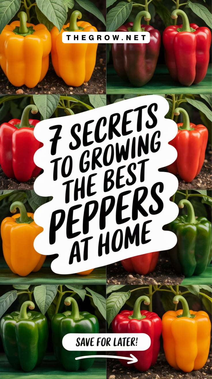 Secrets to Growing The Best Peppers at Home-pin