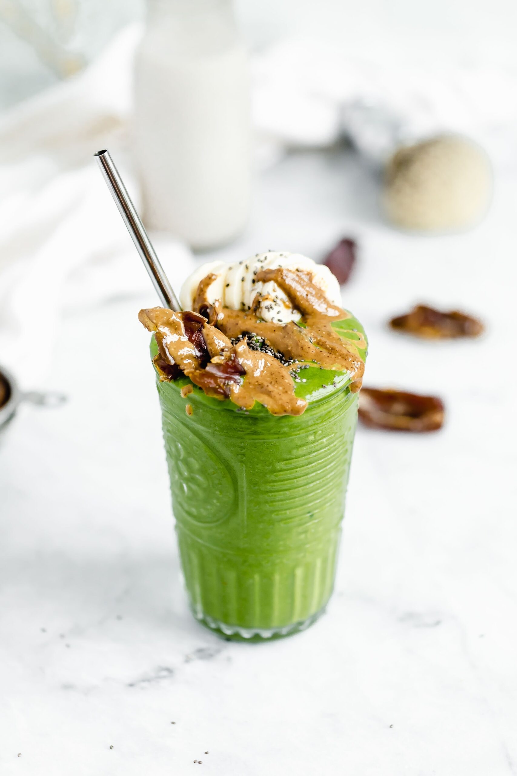 Almond Butter Matcha Shake