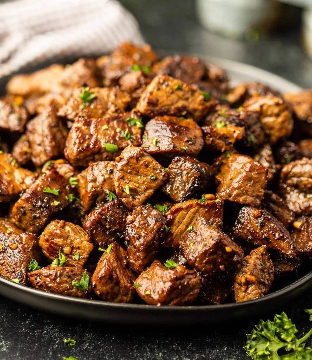 Blackstone Steak Bites with Garlic Butter