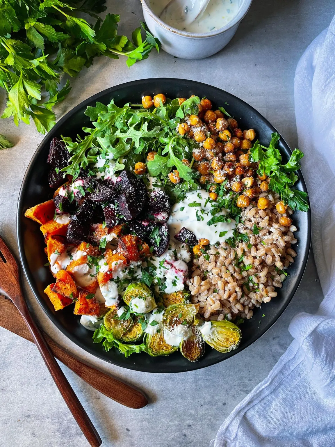 Farro and Roasted Veggie Bowls