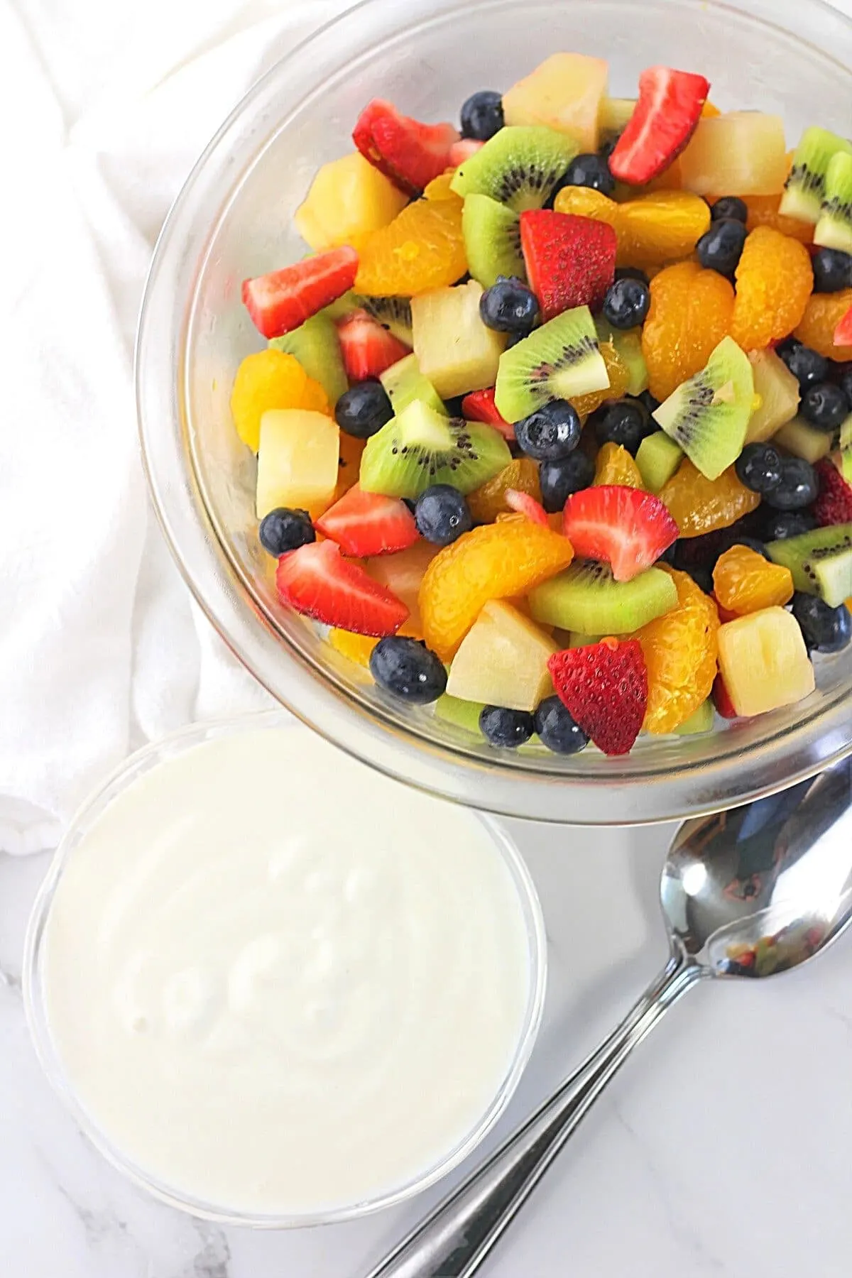 Fruit Salad with Vanilla Yogurt Dressing