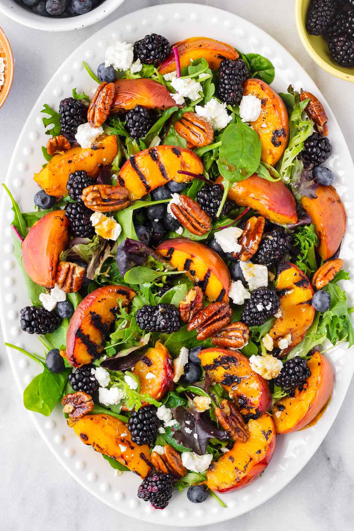 Grilled Peach and Blueberry Salad