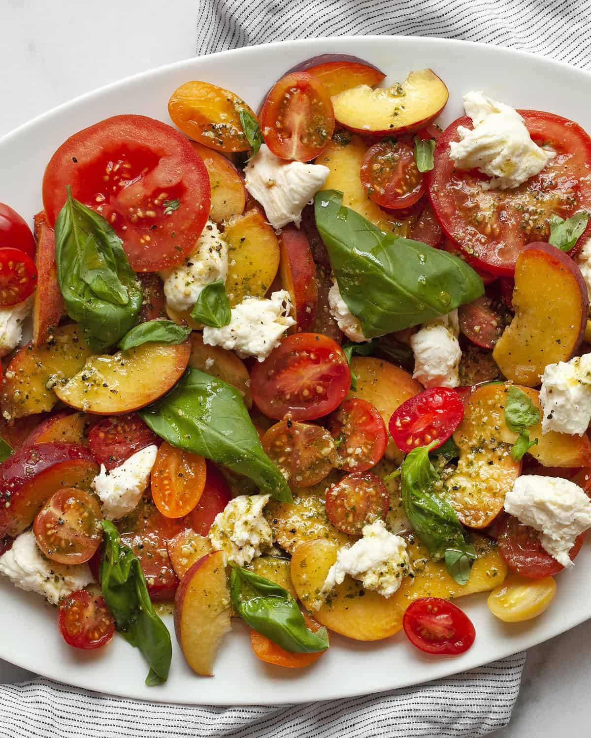 Peach Caprese Fruit Salad