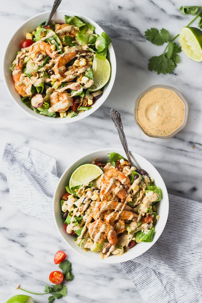 Spicy Chipotle Shrimp Pasta Salad