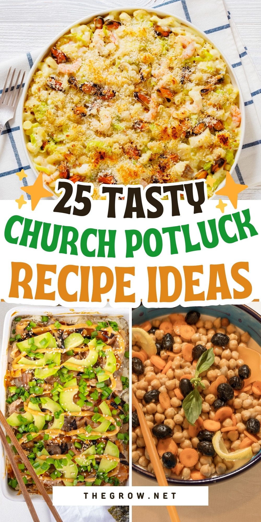 Tasty Church Potluck Recipe Ideas-pin