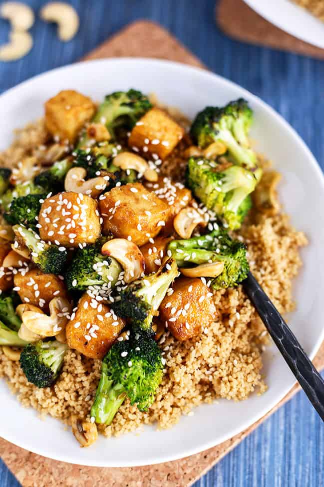 Tofu and Veggie Stir-Fry with Brown Rice