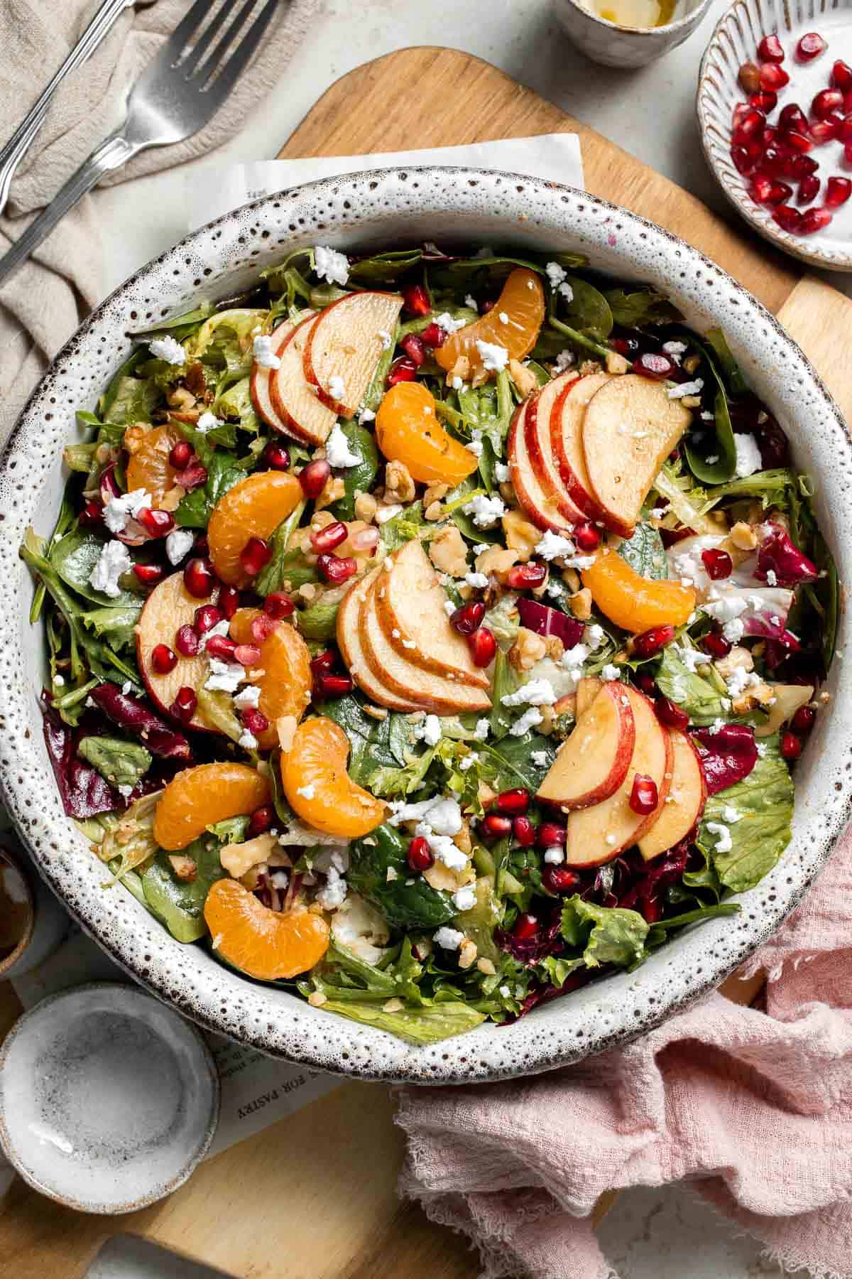 Winter Apple Pomegranate Salad