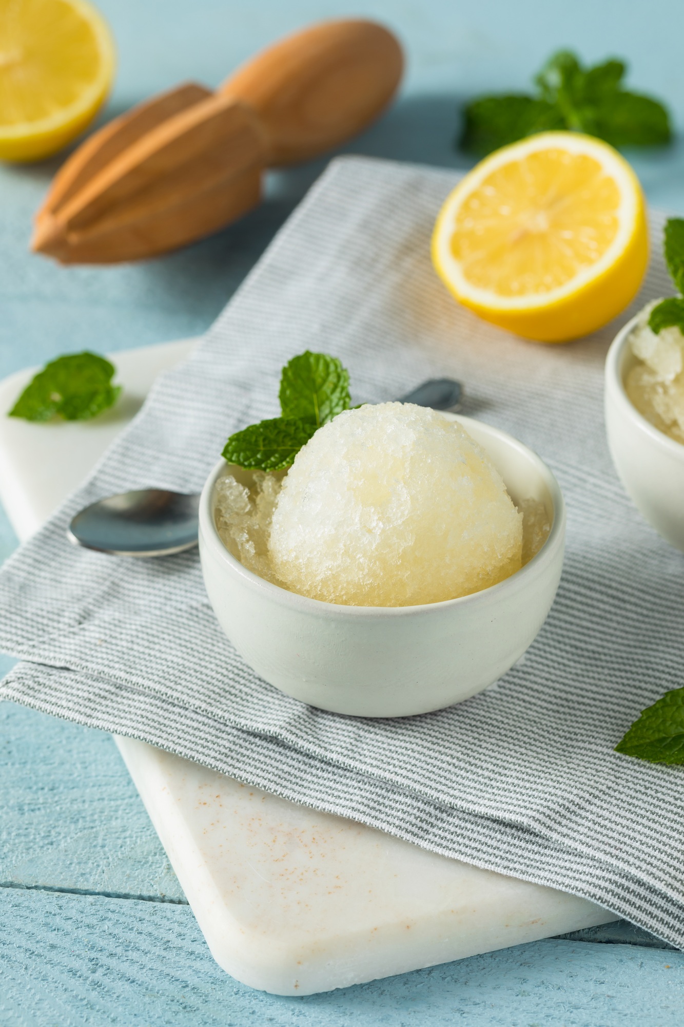 Homemade Yellow Lemon Italian Ice