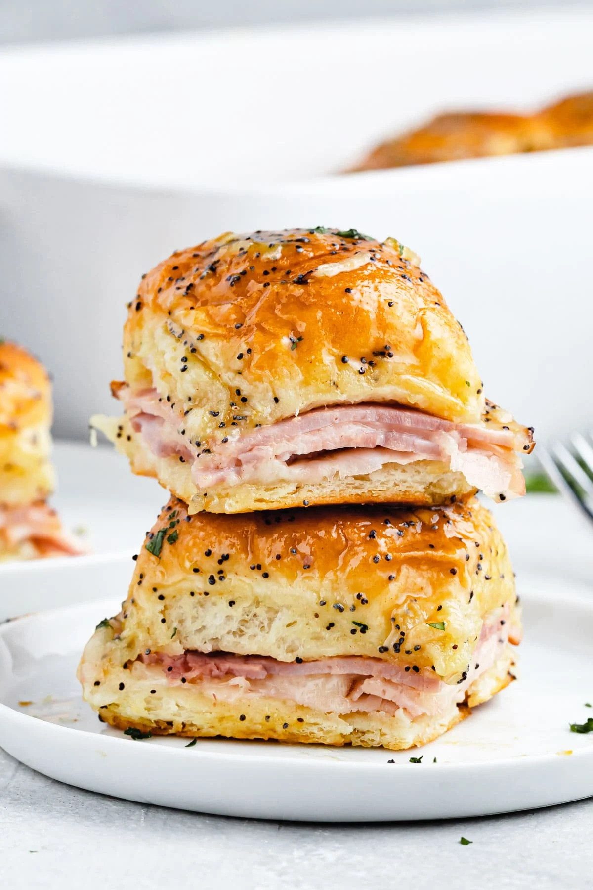 Ham and Swiss Sliders on Hawaiian Rolls