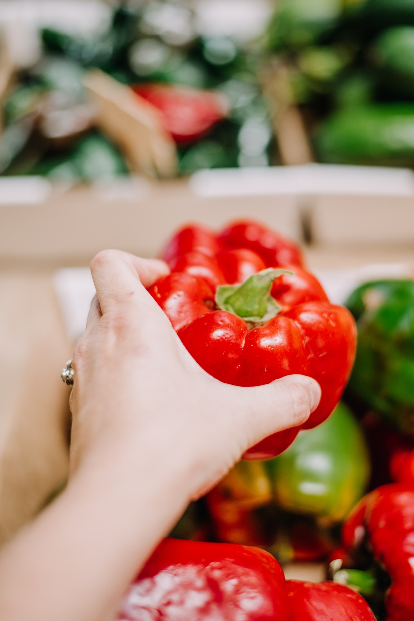 Picking peppers