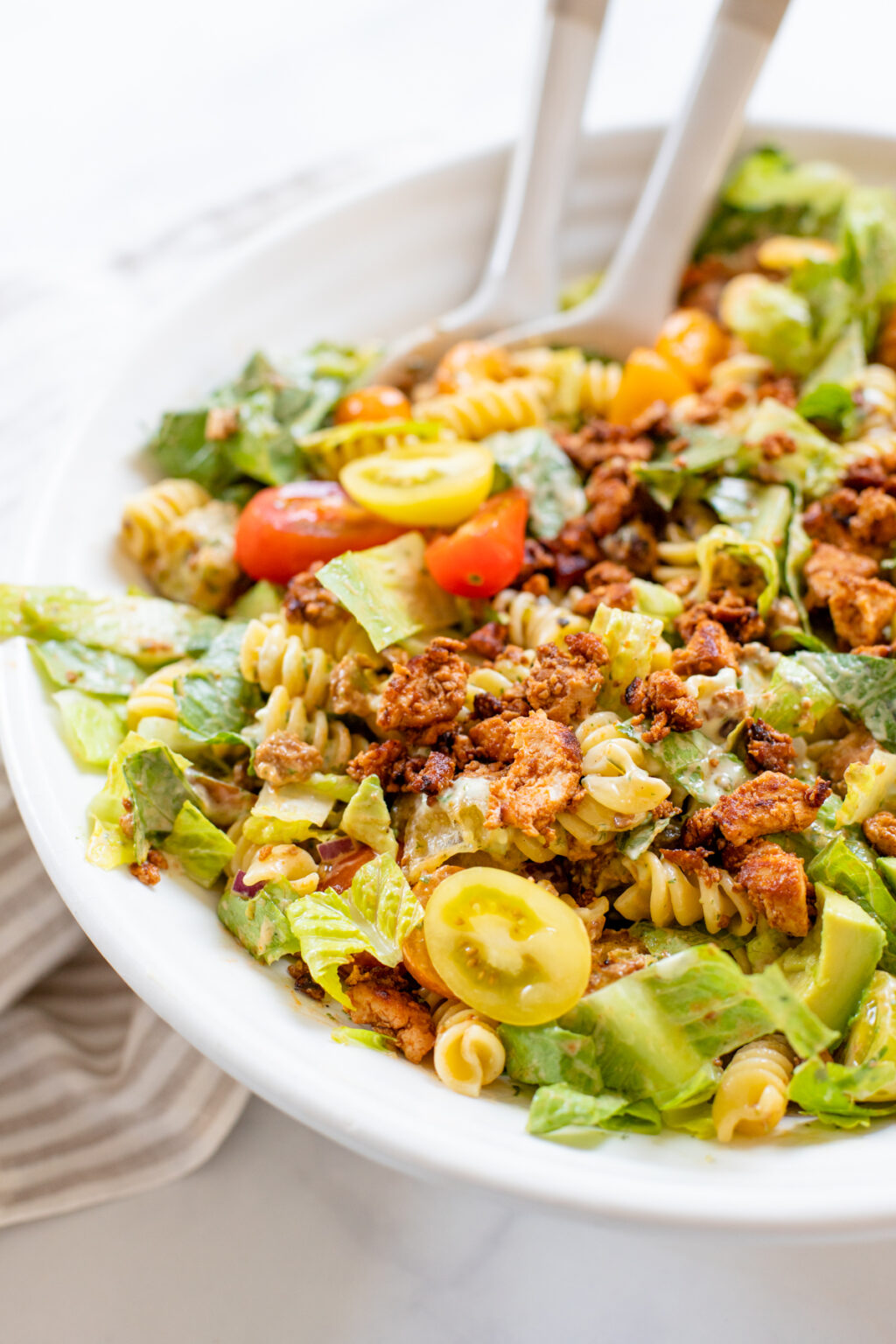 Avocado Bacon Ranch Pasta Salad