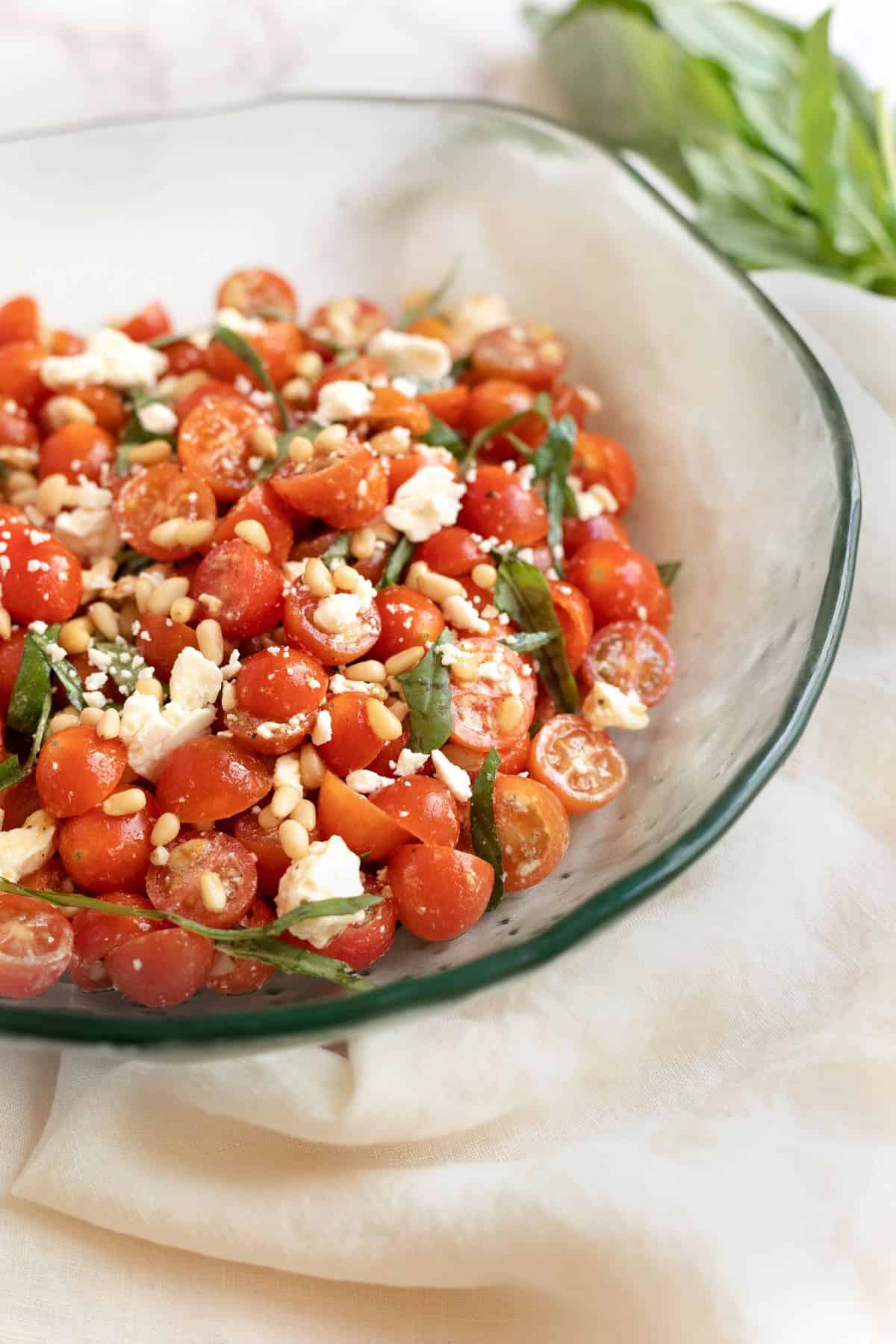 Cherry Tomatoes with Feta and Basil