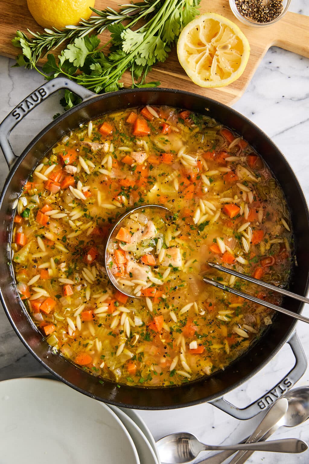 Chicken Lemon Orzo Soup
