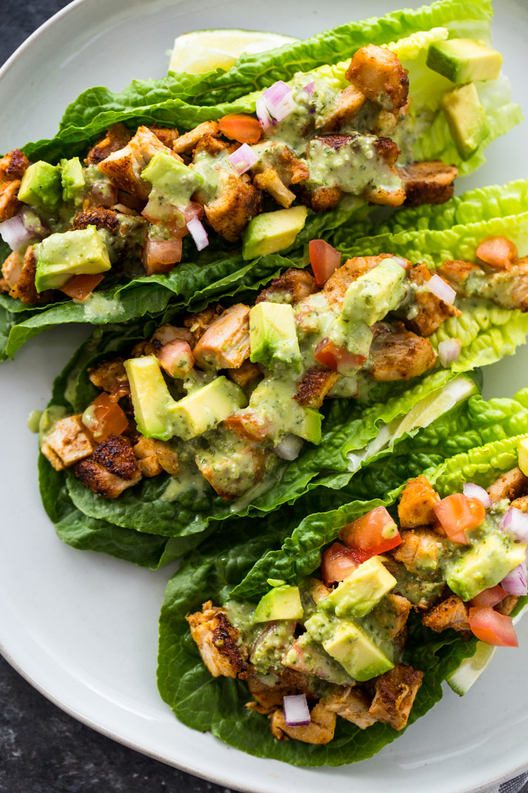 Chicken Taco Lettuce Wraps