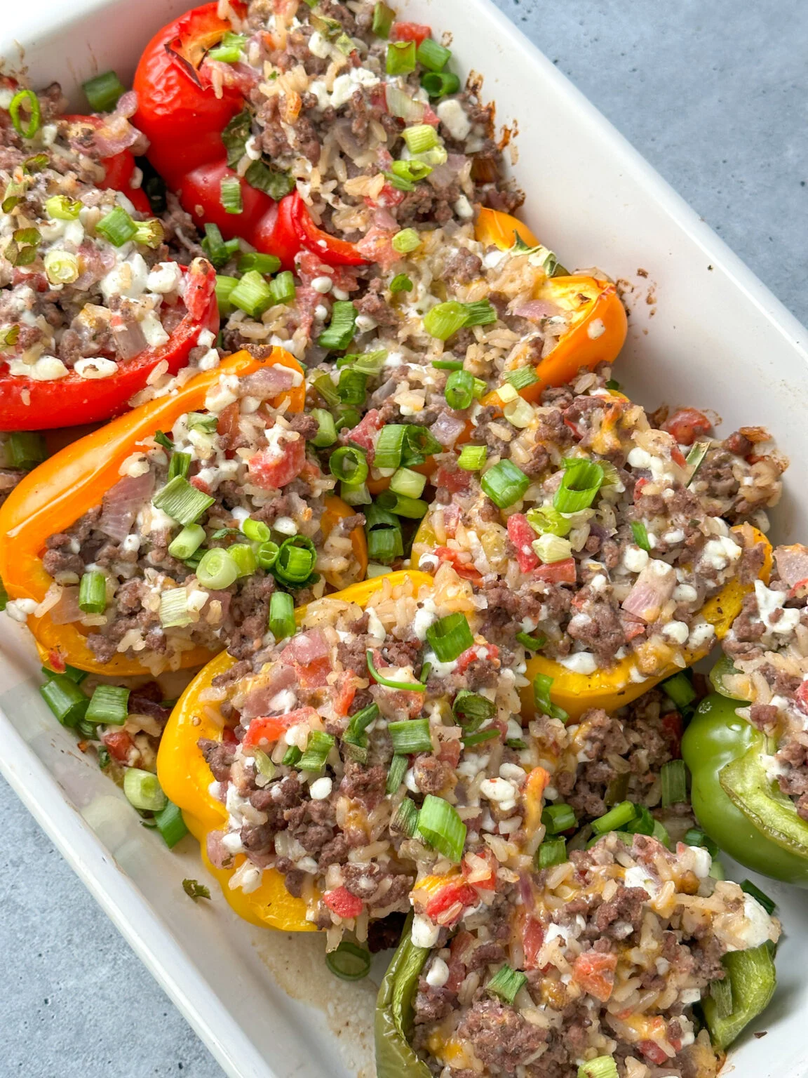 Cottage Cheese Stuffed Bell Peppers