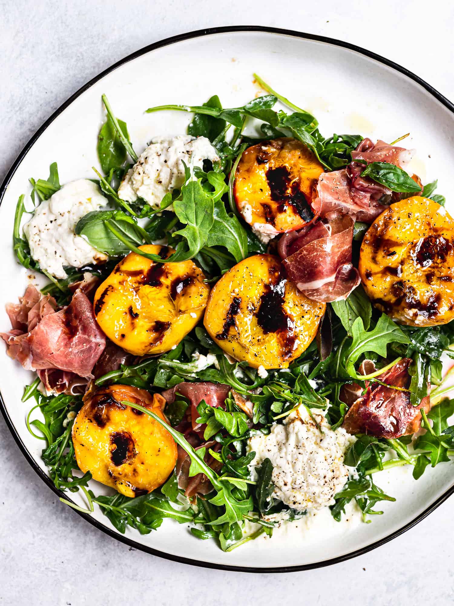 Grilled Peach and Burrata Salad