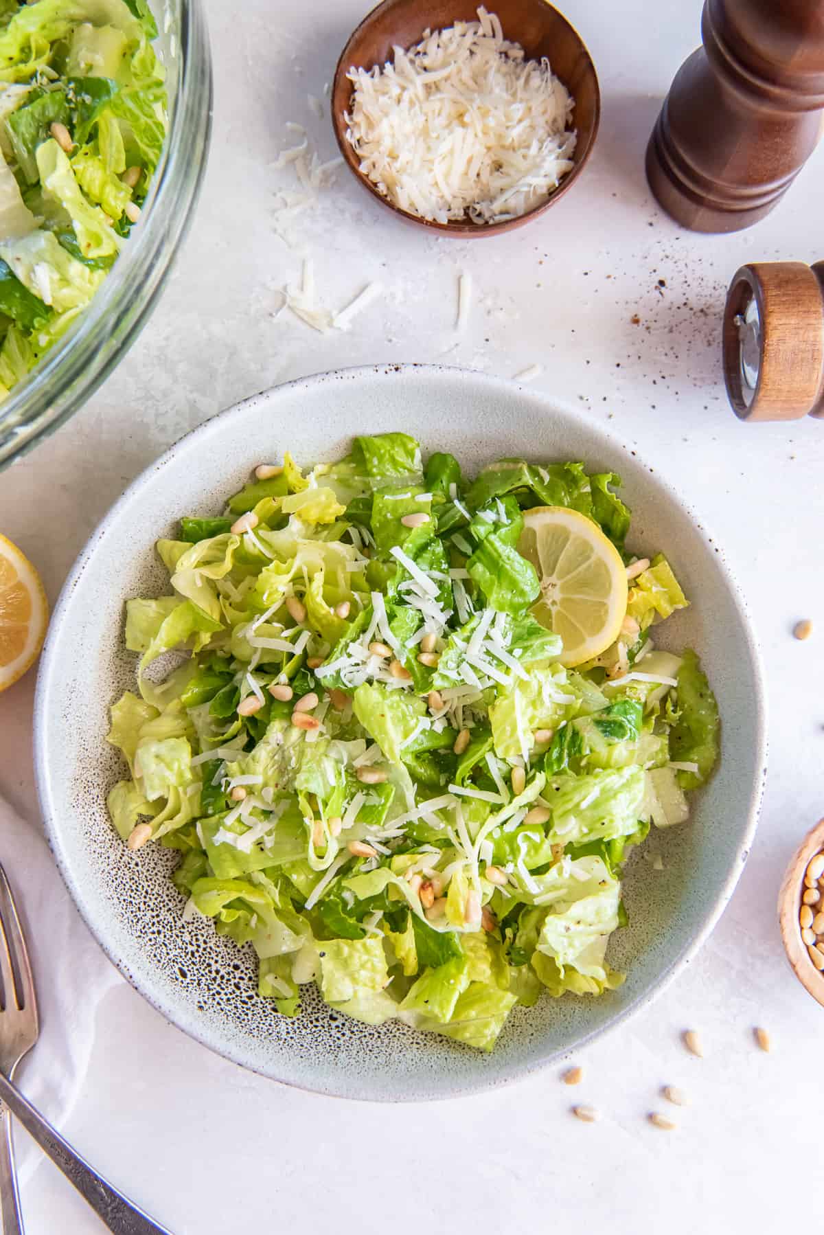 Lemon Parmesan Romaine Salad