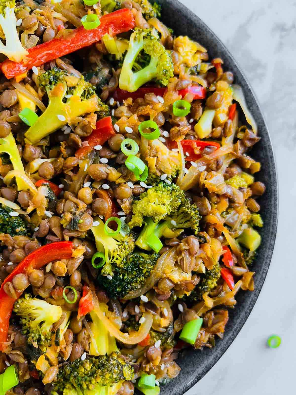 Lentil and Vegetable Stir-Fry