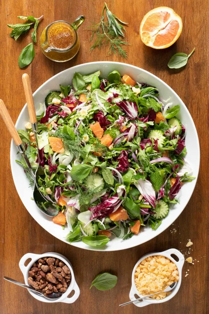 Lettuce and Herb Salad with Lemon Vinaigrette