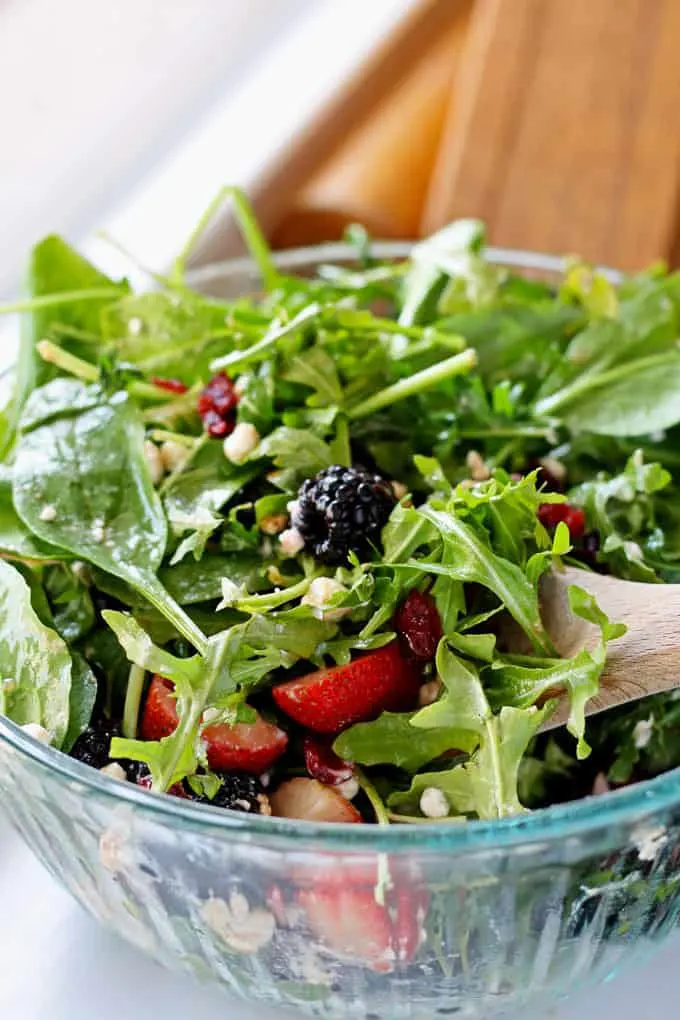 Mulberry Salad with Goat Cheese