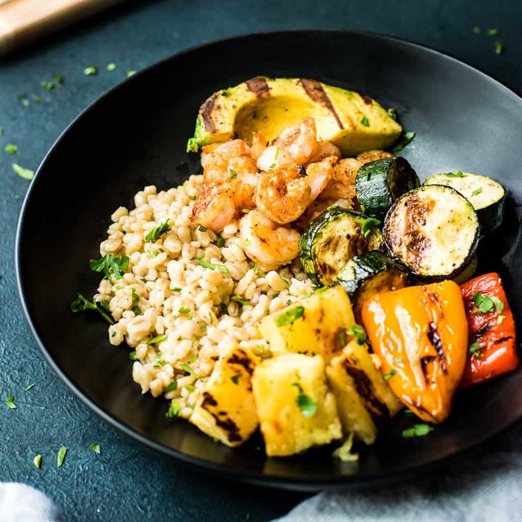 Shrimp and Avocado Grain Bowl