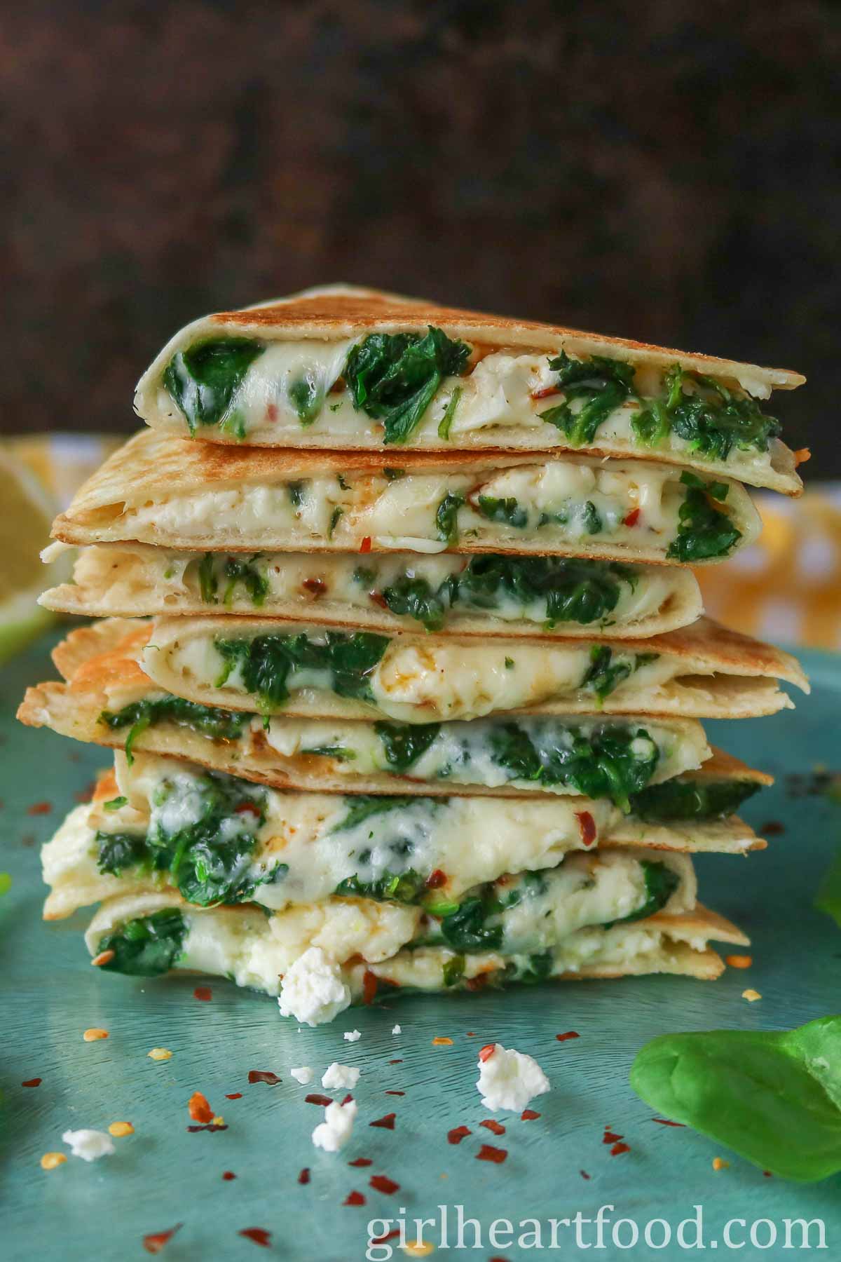 Veggie Cottage Cheese Quesadilla