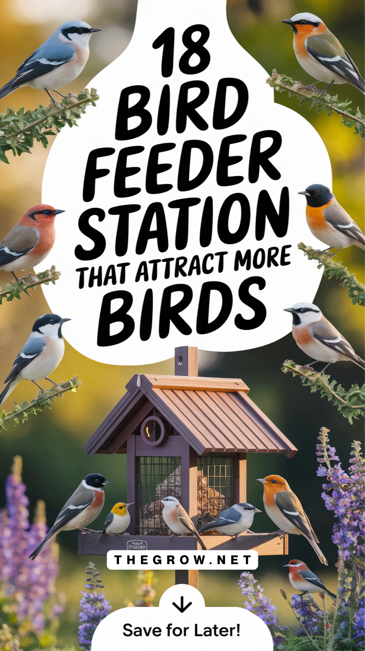 Bird Feeder Station Ideas That Attract More Birds-pin