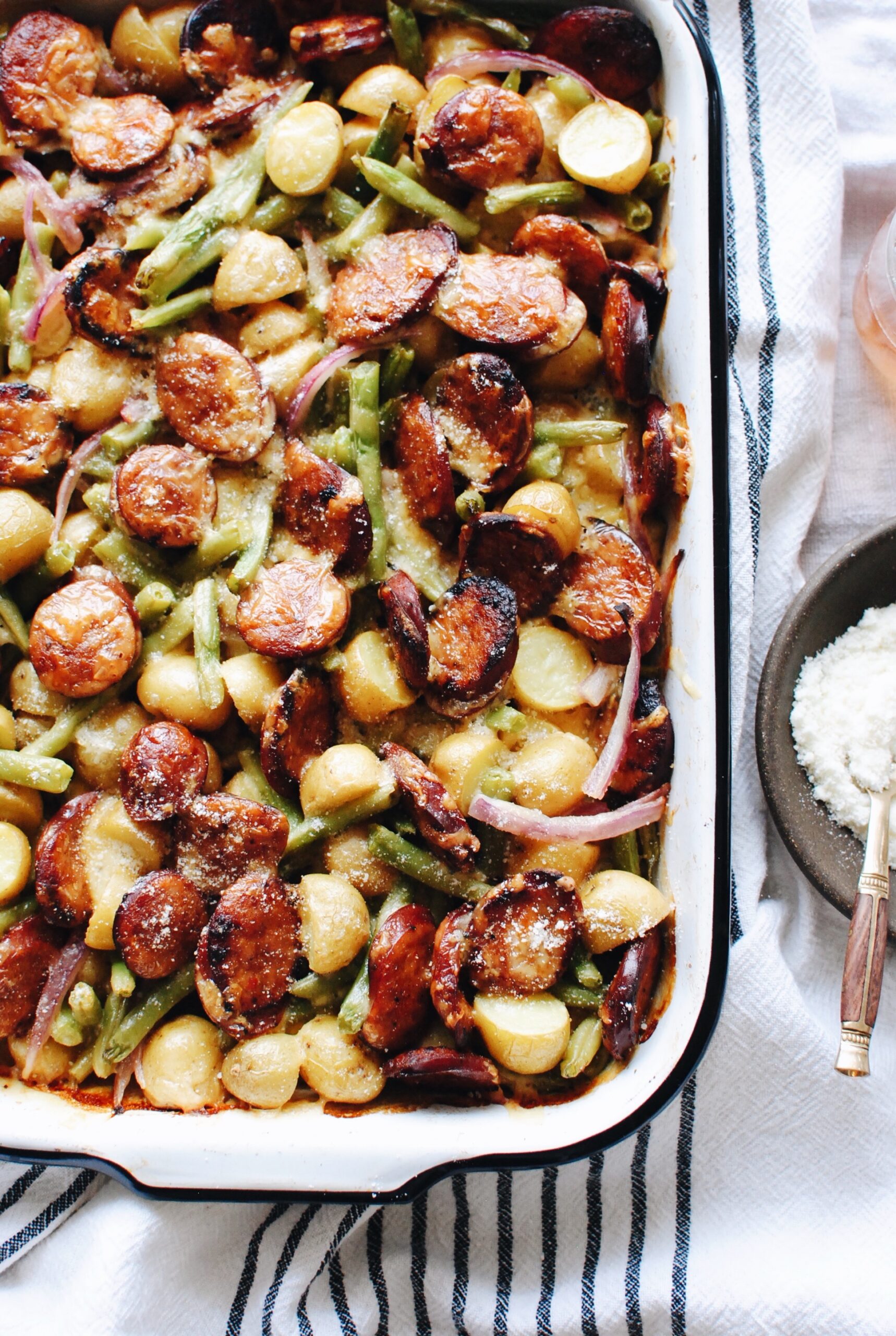 Bratwurst Casserole with Green Beans