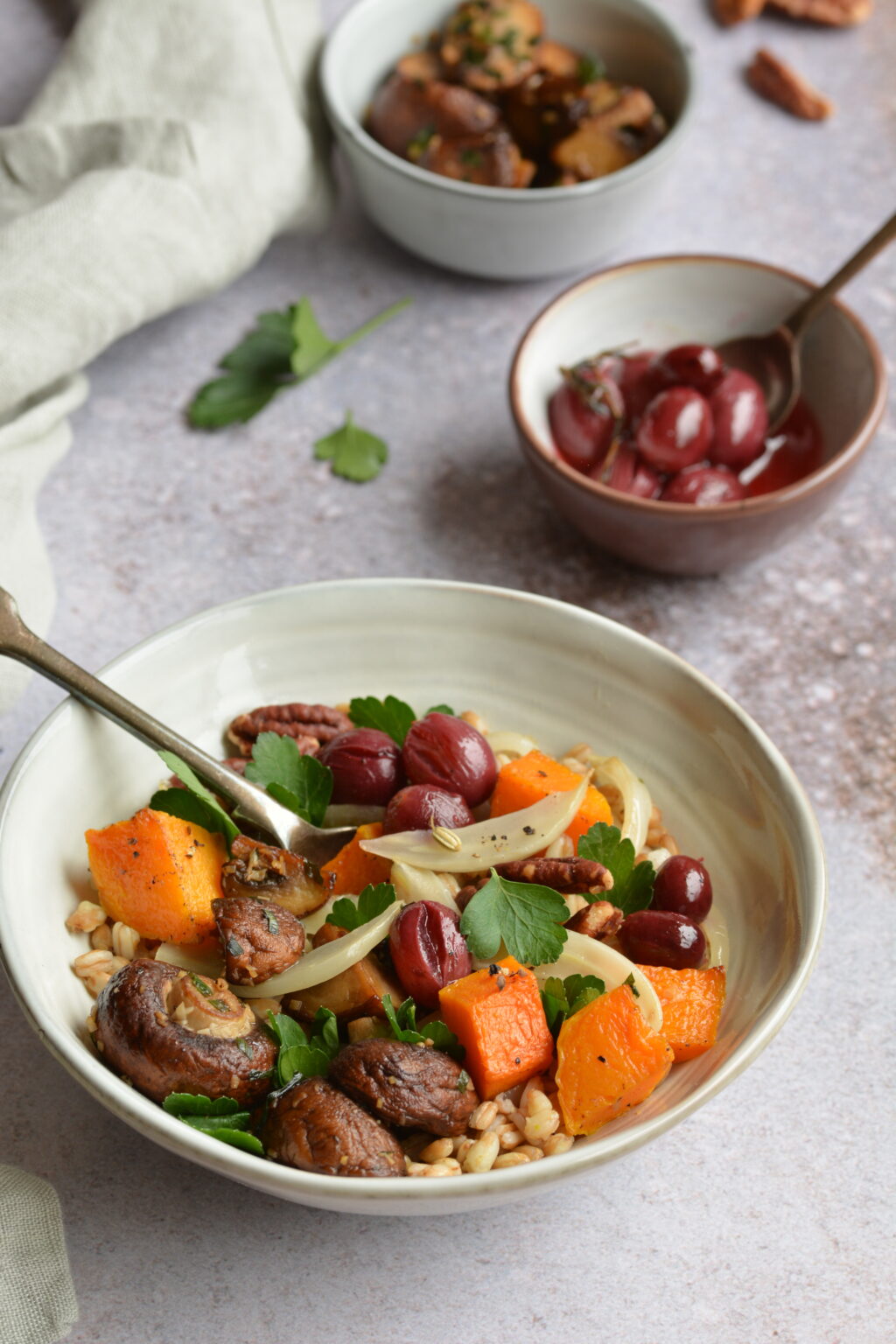 Chestnut Mushroom Grain Bowls
