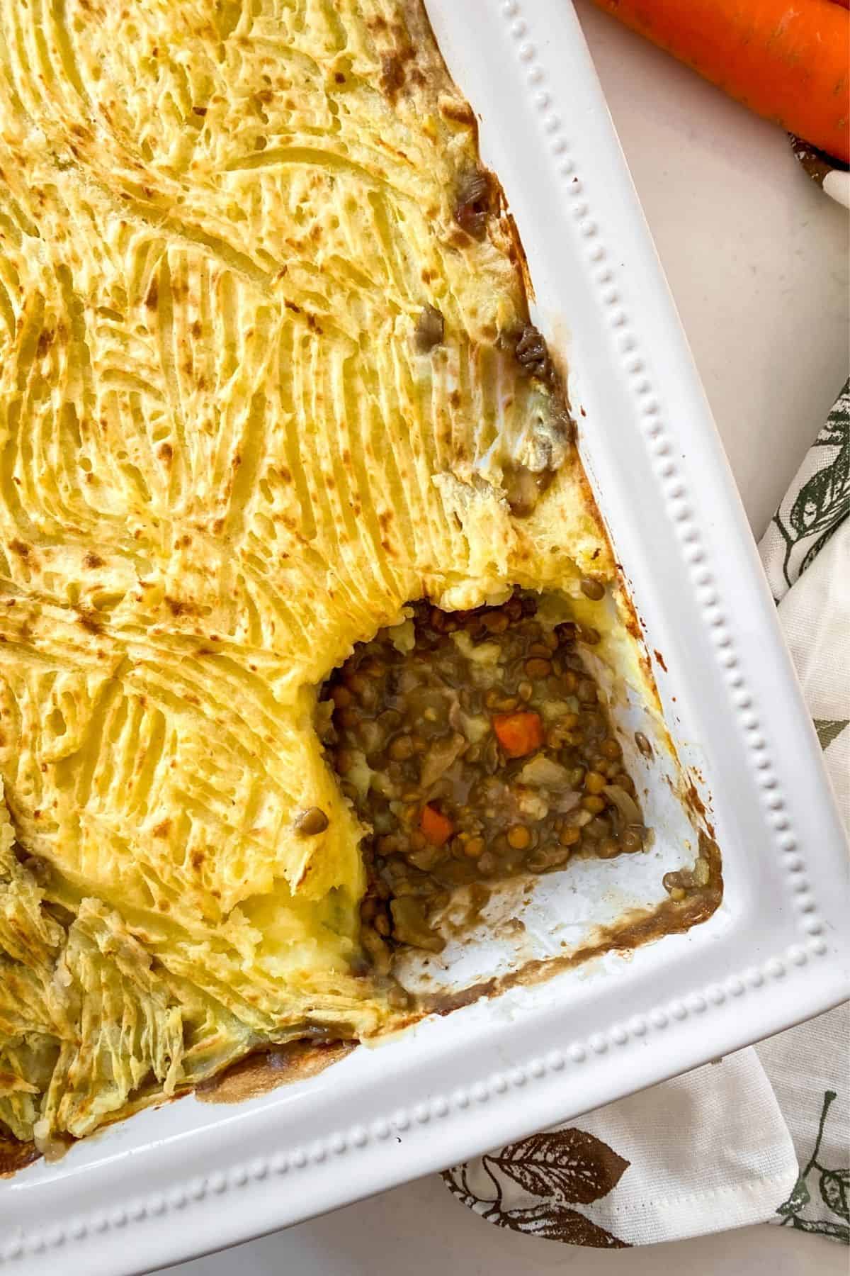 Chestnut Mushroom and Lentil Shepherd’s Pie