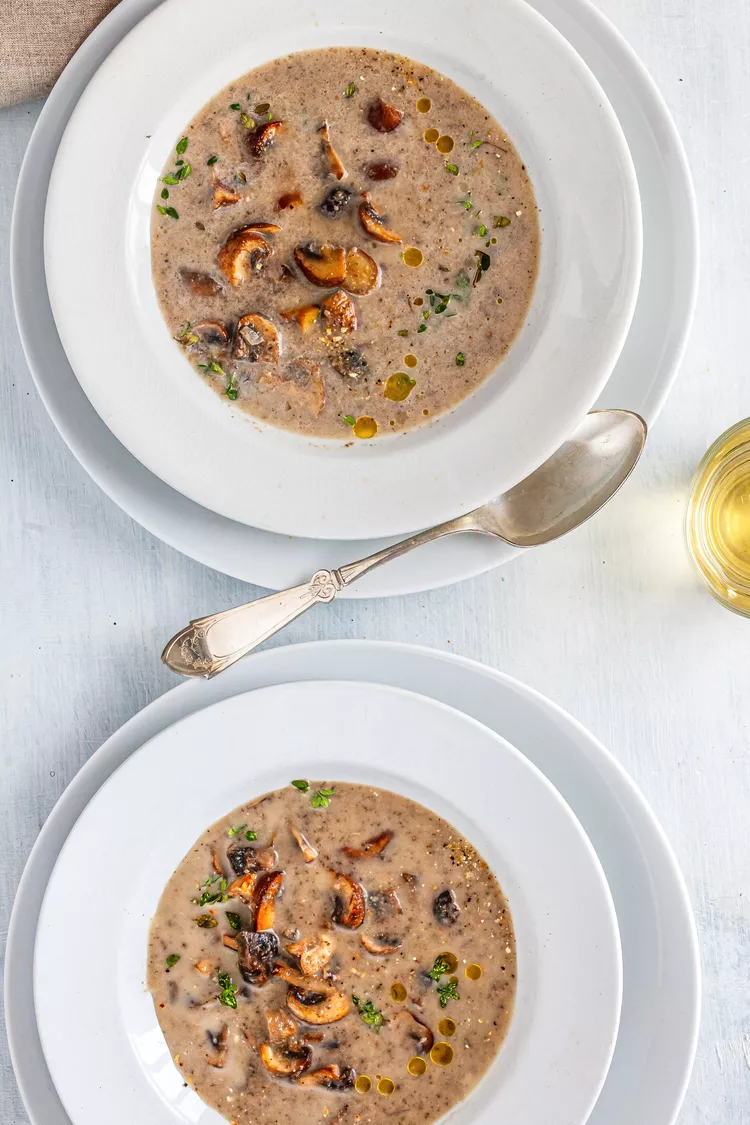 Creamy Chestnut Mushroom Soup