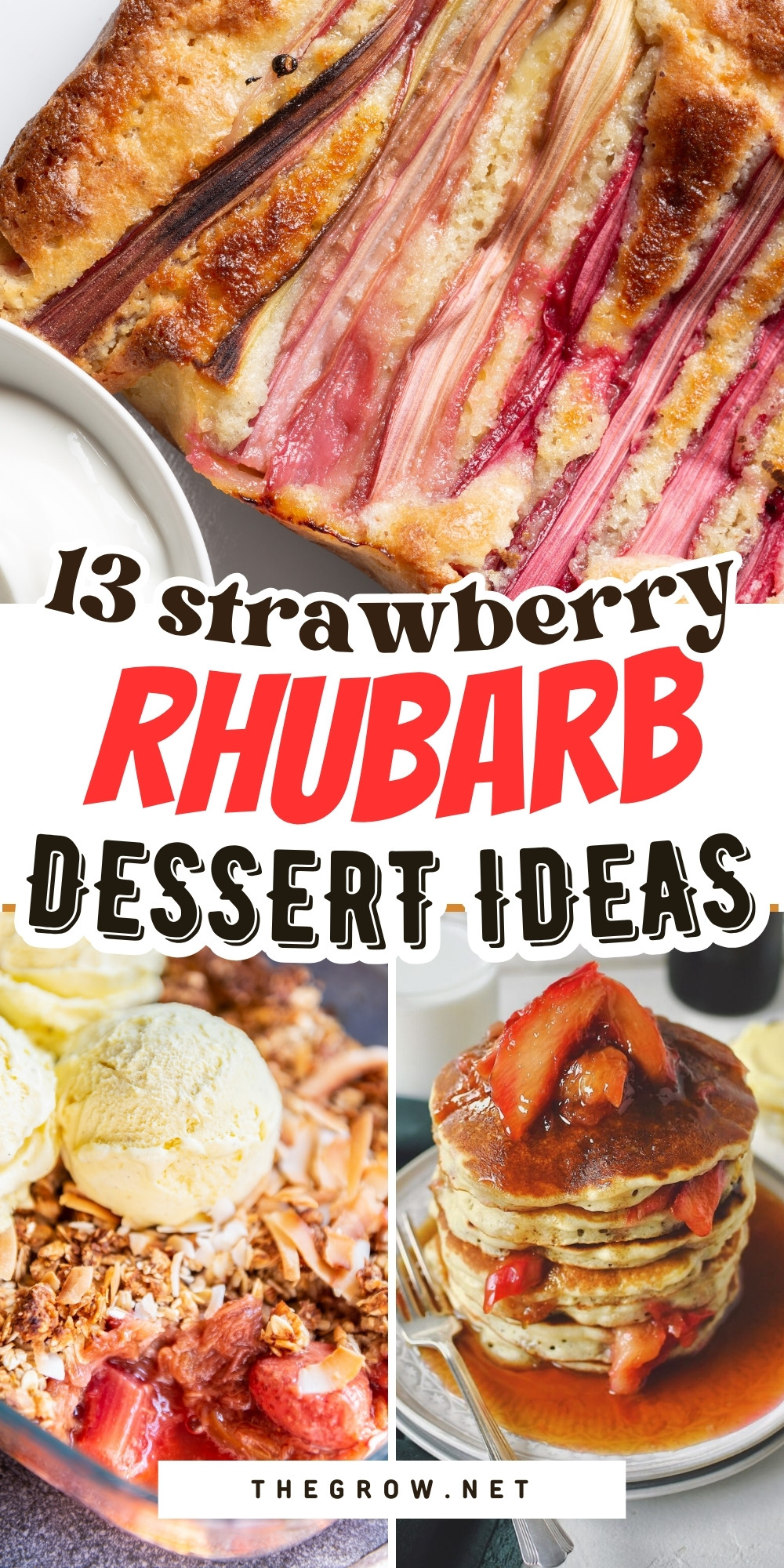 Delicious Strawberry Rhubarb Recipes-pin