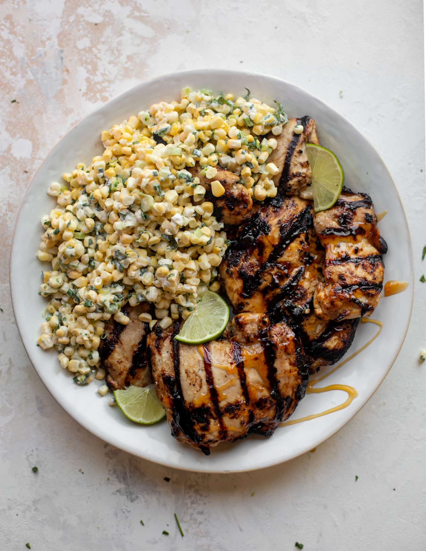 Grilled Chicken with Corn Salad