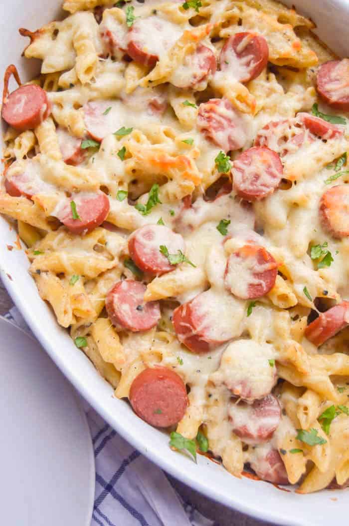 Kielbasa Alfredo Pasta