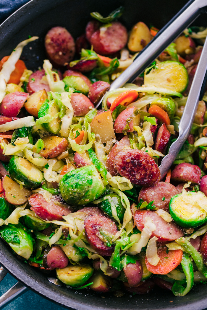 Kielbasa and Cabbage Skillet