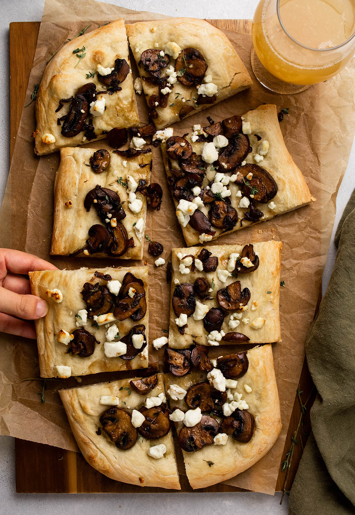 Portobello Mushroom and Goat Cheese Flatbread