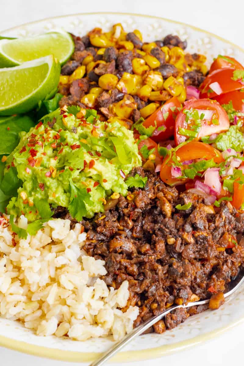 Portobello and Black Bean Burrito Bowls