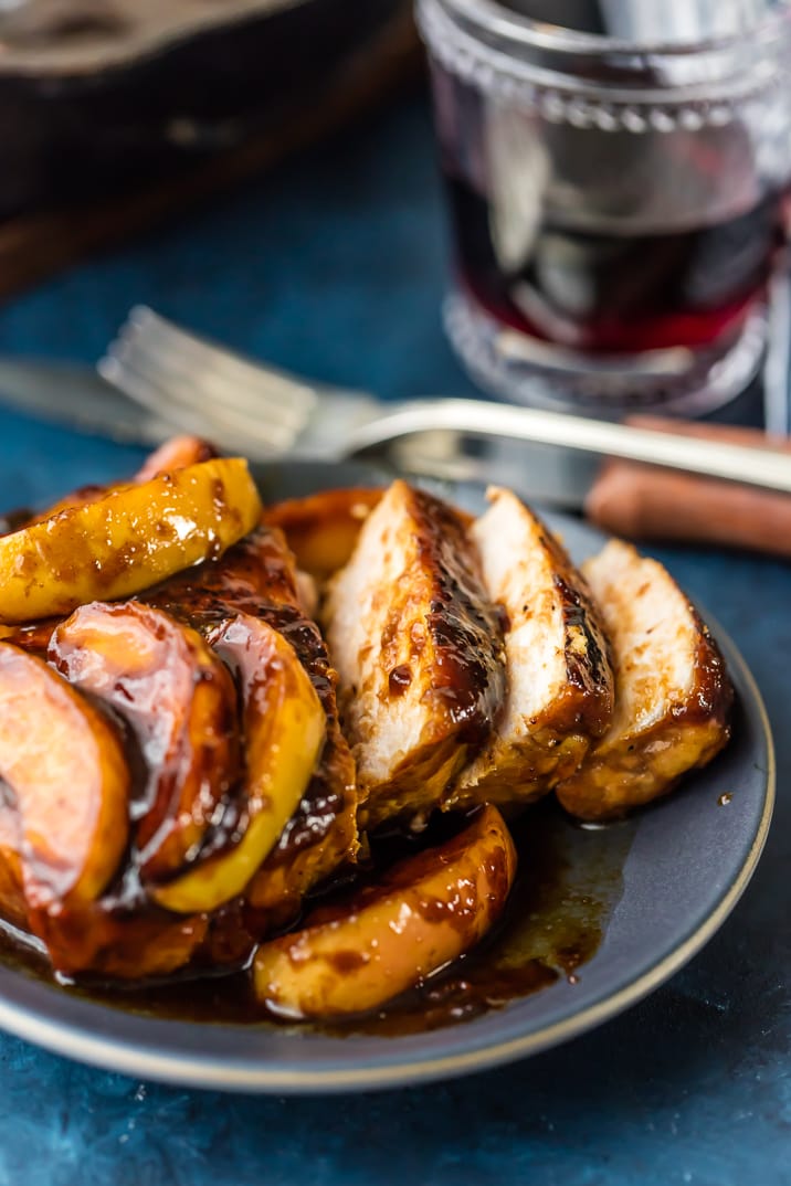 Seared Pork Chops with Apples