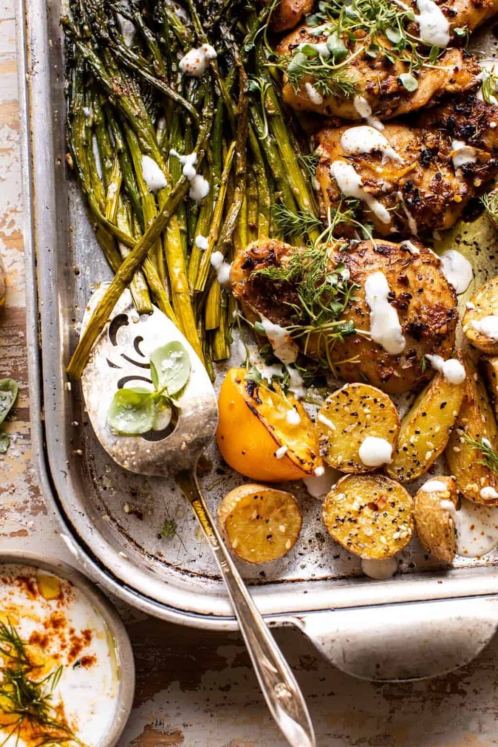 Sheet Pan Lemon-Rosemary Chicken with Potatoes
