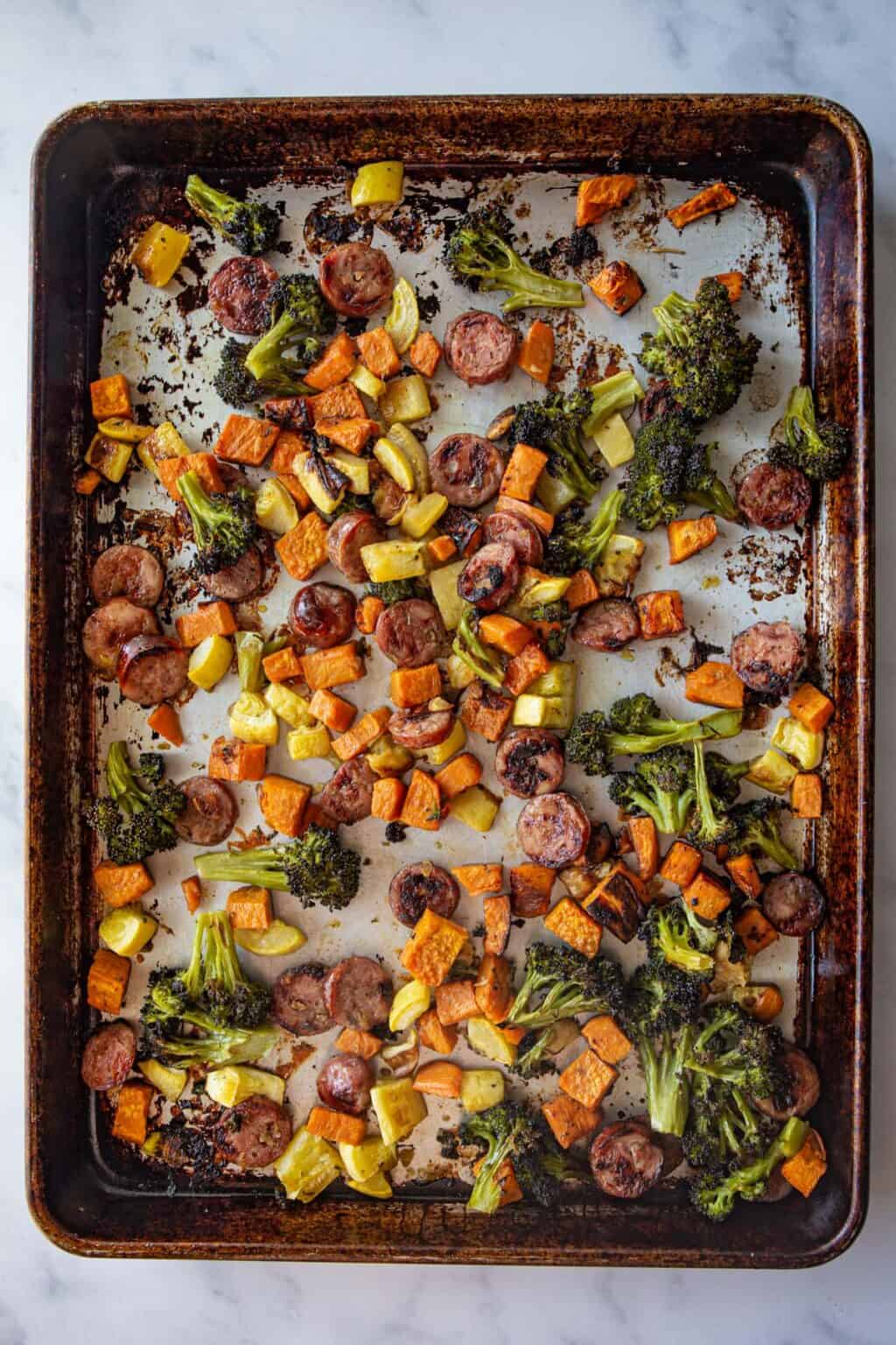Sheet Pan Smoked Sausage and Veggies