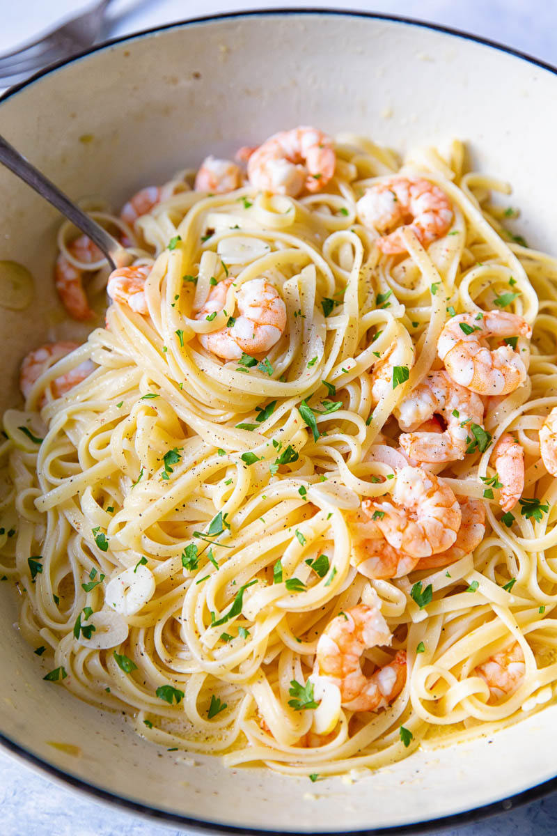 Shrimp Scampi with Linguine